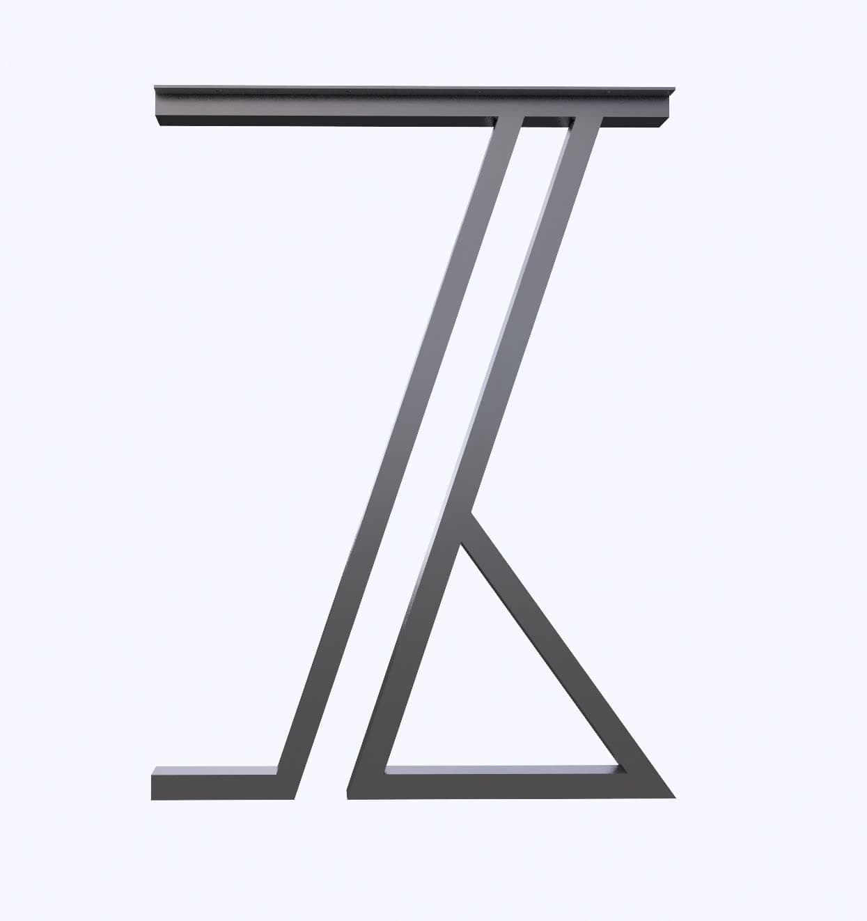 Dcloud Metal Table Legs 6-Shape Desk Legs, Modern Welded Cast Iron Dining Table Legs Base, DIY Industrial Table Legs (2pcs Set), Black. (6 Shape Leg)