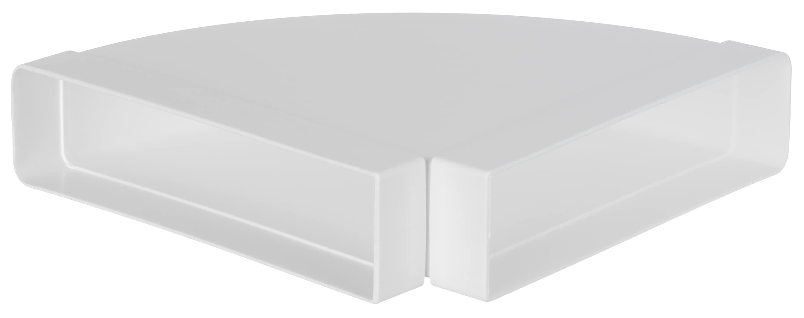 220x55mm 90° Horizontal Elbow Bend - Rectangular Plastic Ducting Adaptor