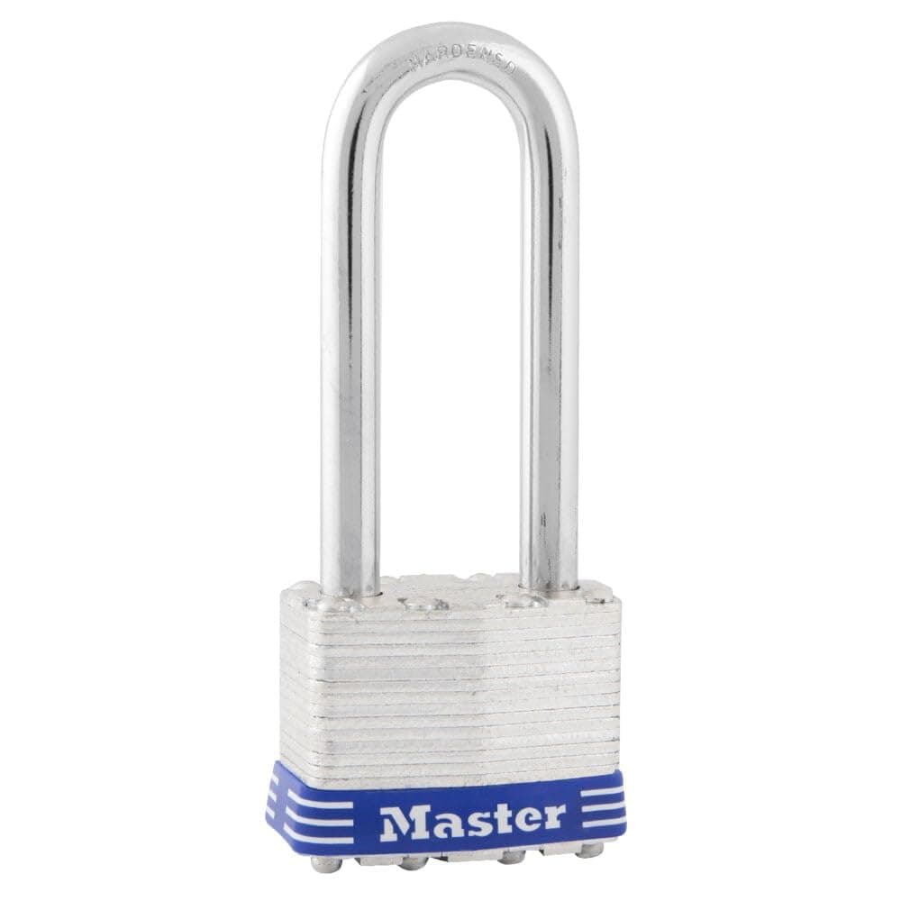 Master Lock 1KALJ Outdoor Padlock with Key, 1 Pack, Silver