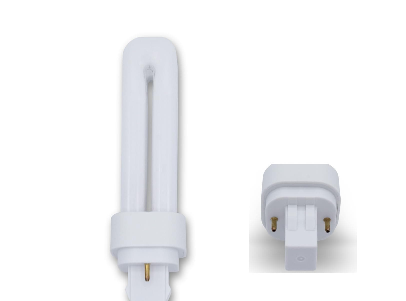 13W T4 Compact Fluorescent 2 Pin Bulb - Replacement for Panasonic FQ13E27.U/2 Light Bulb GX23 2 Pin Base - Double Tube Plug in Light Bulb - 2700K Warm White - 1 Pack