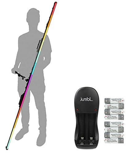 The Pixelstick - LED Digital Light Strip for Creative Photographic Multi-Color Lightpainting + Jumbl Rechargeable Batterries and Charger