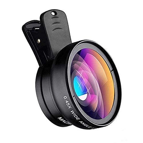 TechKing 2 in 1 Camera Lens Kit with 0.45X Wide Angle Lens + 15X Macro Lens for All Smartphones & Tablets