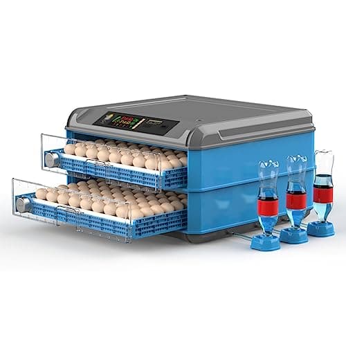 Automatic Egg Incubator, Digital Hatching Eggs with Fully Automatic Turner, Poultry Hatching Machine with Humidity Control, for Hatching Chicken Duck Quail Bird Eggs,128Eggs
