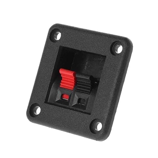 SP Electron (Pack of 5) 2 Pins Square Spring Clip Speaker Terminal Block Audio Amplifier PCB Mount Jointing Clamp Connector