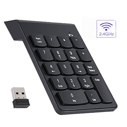 Numeric Keypad-Zakaco 18 Keys Wireless USB Number Pad Keyboard with 2.4G Mini USB Numeric Receiver for Laptop Desktop PC Notebook
