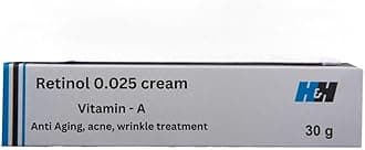 Retinol Cream 0.025 Vitamin A Repairs Fine Lines & Wrinkles, Scar Treatment, Age and Sun Spots, Anti-Aging Formula, 30g