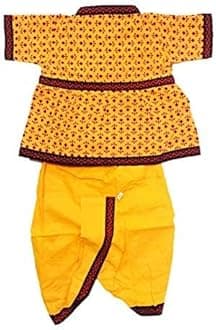 PK HUB Boy's Ethnic Traditonal Design Cotton Dhoti Kurta Chaniya Choli Set for Festival, Occasional Day - (Pack of 1)