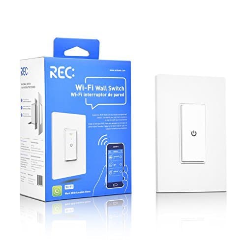 WiFi Smart Light Switch Work Alexa Echo, Smartphone Remote Control Wireless Switch from Ankuoo, No Hub Required,Timer, Automatic APP Control, for Home/Office/Living Room