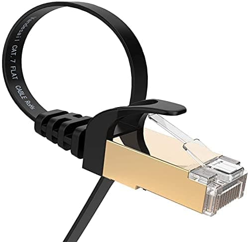 Ethernet Cable,VANDESAIL CAT7 Network Cable RJ45 High Speed STP LAN Cord for Laptop,PC,Router,Switch,Modem,PS4（3ft,Black,2pack