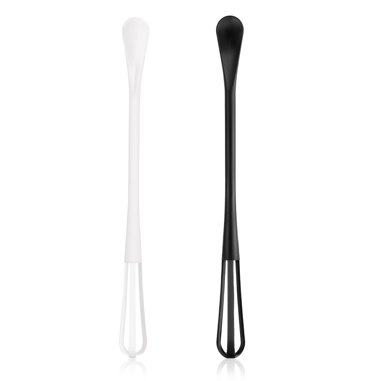 Multifunctional Mini Whisk, 2 Pcs Small 2 in 1 Whisk Utensil Mini Sugar Spoon Small Mixing Balloon Whisk Wisking Tool Set for Blending Beating Ingredients Mixing Sauces