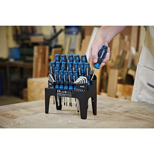 CCA DRAPER Screwdriver, Hex Key & Bit Set - Stand Blue - 44 Piece - 81294A