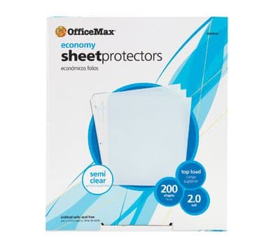 Just Basics Top-Loading Sheet Protectors, Lightweight, Semi-Clear, Box of 200