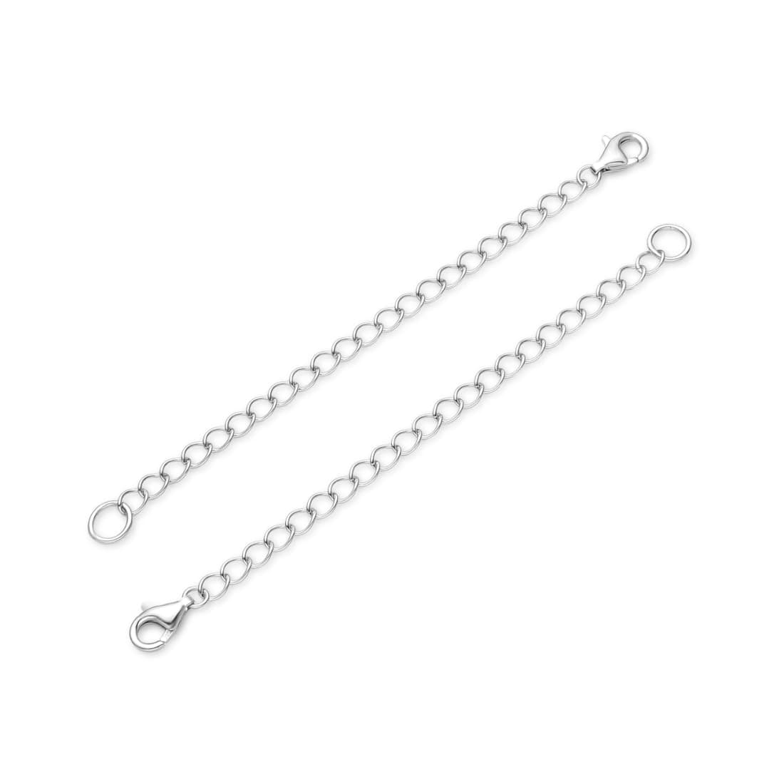 2pcs Adabele 925 Sterling Silver 5 inch Chain Extender Removable Adjustable Extension Tarnish Resistant Rhodium Plating for Necklace Anklet Bracelet Jewelry Making SS311-5