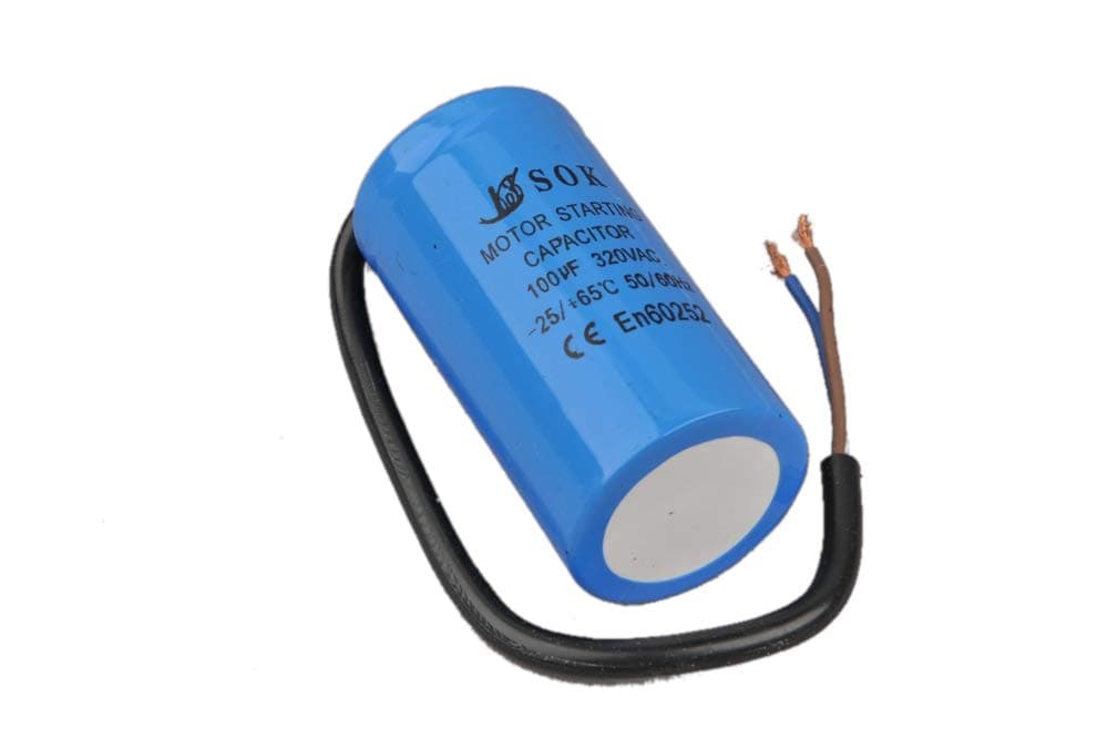 Universal Motor Start Capacitor 100 uF / 320V With Cable