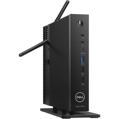 Dell Wyse 5070 - Thin client - DTS - 1 x Pentium Silver J5005 / 1.5 GHz - RAM 4 GB - flash - eMMC 16 GB - UHD Graphics 605 - GigE - Wyse Thin OS with