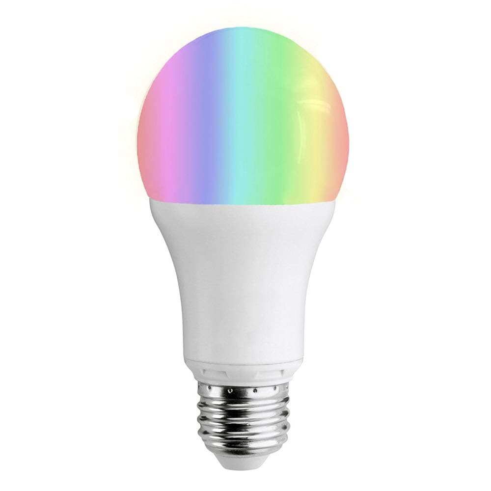 Wifi smart bulb, LYASI multi-coloured LED dimmable lamp 7 W RGB light bulb, smartphone controlled daylight and night light, works with Alexa and Google home remote control from iOS and Android (7w-E27).