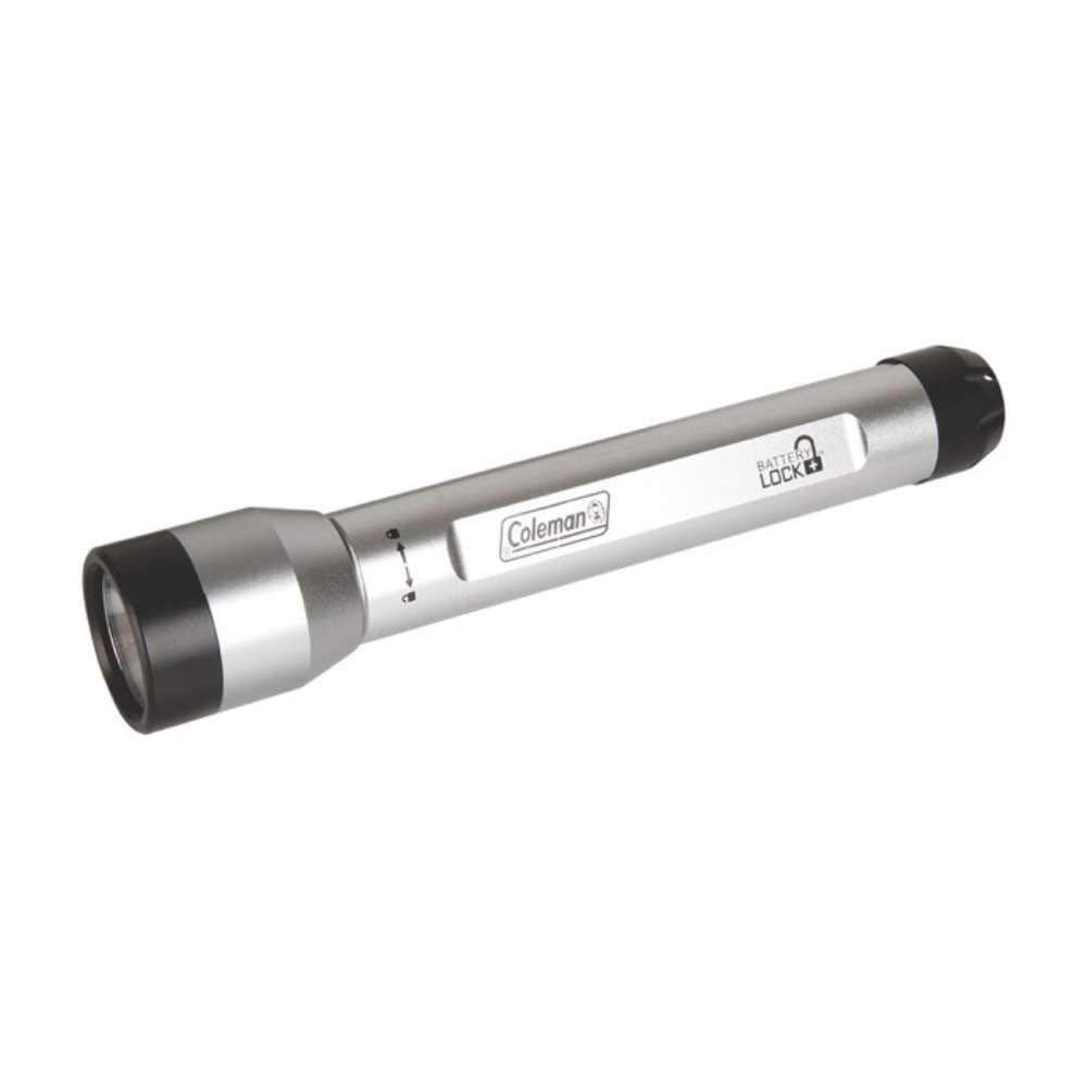 Coleman Divide+ 200 Led Aluminum Flashlight Battery Lock (Silver), 20 Lumen