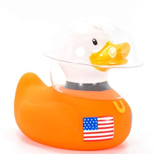 Space Rubber Duck Bath Toy by Bud Duck | Elegant Packaging - One Small Waddle for Duck, one Giant Waddle for duckkind! | Child Safe | Collectable