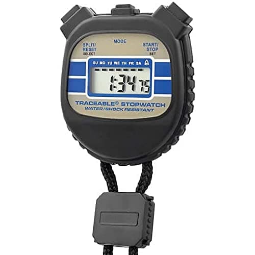 Control Company 1045 Traceable Water/Shock Resistant Stopwatch