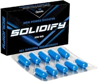 500mg | Unlock Your Potentials with SOLIDIFY | Extra Strength Performance Enhancing Pills for Men | Stamina and Endurance Booster Ginseng Capsules | 10 Capsules