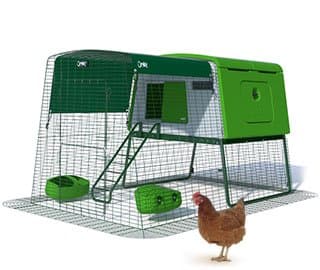 Omlet Eglu Cube Chicken Coop with 2 m Run - Green