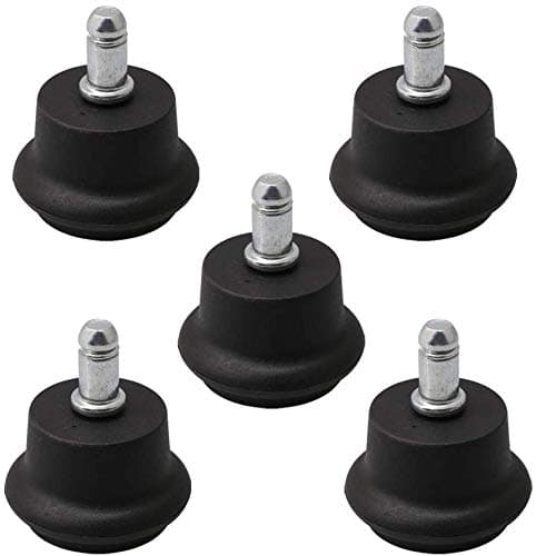 5PCS Bell Glides 2" Replacement Office Desk Chair or Stool Swivel Caster Wheels,Easy Conversion from Wheeled Casters to Stationary Feet to Protect Wood or Hardwood Floor