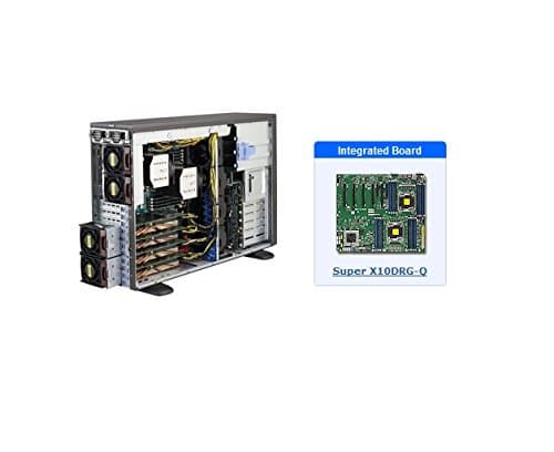 Supermicro SuperWorkstation 7048GR-TR Barebone System - 4U Tower - Intel C612 Express Chipset - Socket R3 (LGA2011-3) - 2 x Processor Support - Black - 1 TB DDR4 SDRAM DDR4-2133/PC4-17000 Maximum RAM Support - Serial ATA/600 RAID Supported Controller - ASPEED AST2400 Integrated - 12 x Total Bays - 3 5.2534; Bay(s) - 9 3.534; Bay(s) - 7 x Total Expansion Slots - Processor Support (Xeon) - 5 USB 3.0 Port(s) - 2 x 2 kW - SYS-7048GR-TR