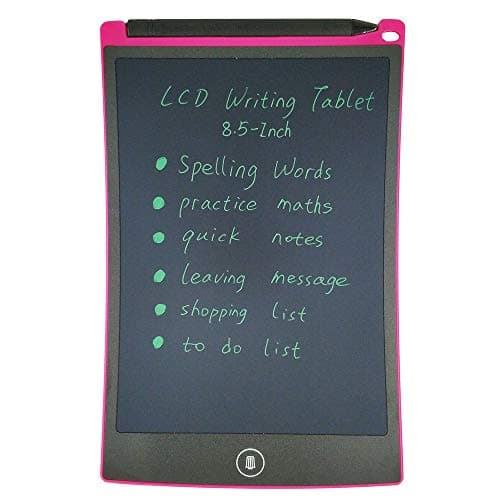 EZLIZE LCD Writing Tablet 8.5 Inch Drawing Board Erasable Notepad Paperless Stationery Doodle Slate Electronic Blackboard (Pink)