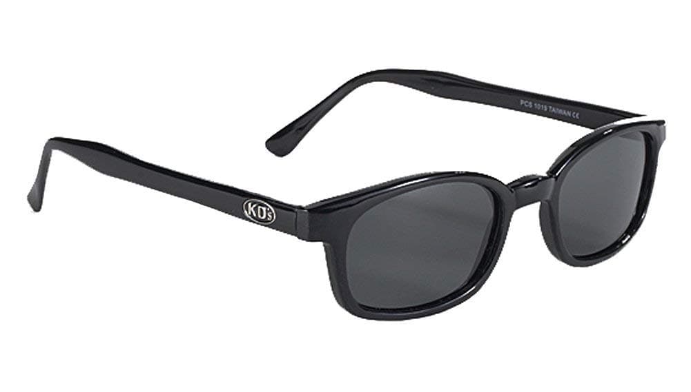 Feather Original X-KD's Biker Polarized Smoke Lens Black Frames 20% Larger Sunglasses