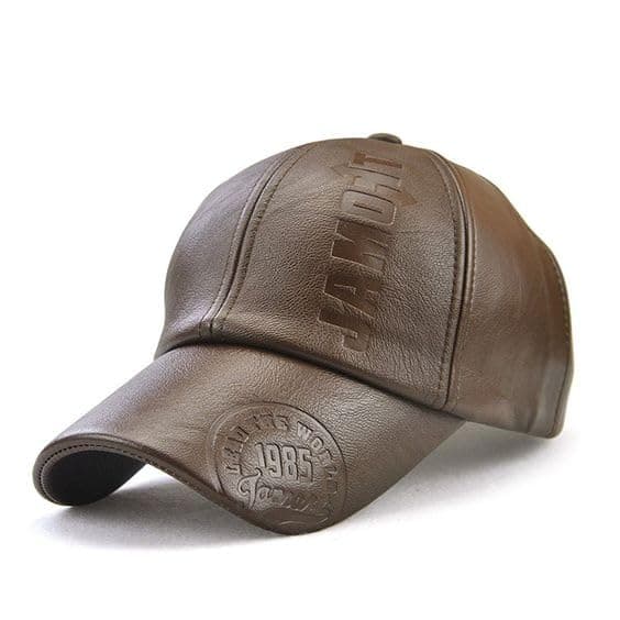 Leather Cap - Elevate Your Look with Timeless Style and Unmatched Sophistication Unleash Your Inner Icon: Premium Brown PU LeatherCap for Bold Souls