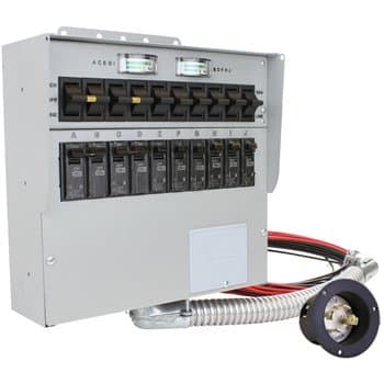 Pro / Tran Q Series Transfer Switch for Generator with 10 Circuit Breaker