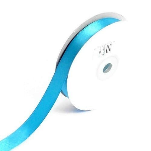 Turquoise Double Faced Satin Ribbon 10mm width (3/8") - 50 Meters (full reel) crafts gift wrap floristry