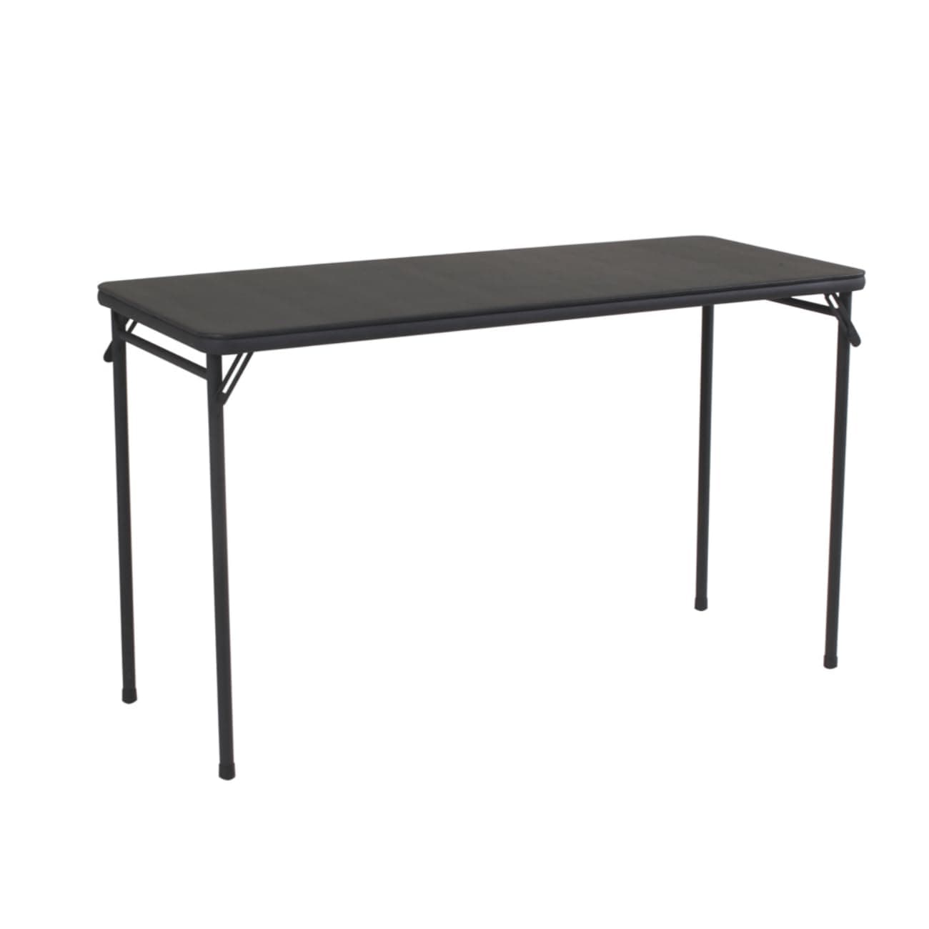 20" x 48" Vinyl Top Folding Table, Black