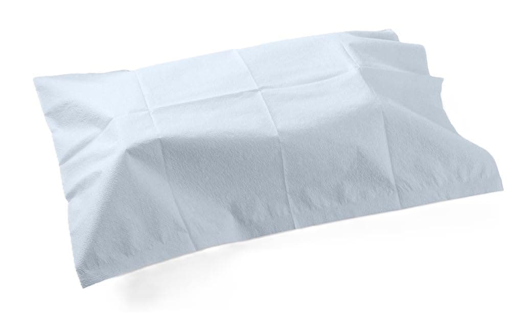 TIDI Avalon Papers 703 Single-Use Pillowcase, Tissue/Poly, 21'' x 30'', Blue (Pack of 100)