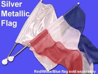 Flag - Silver Metallic 28"