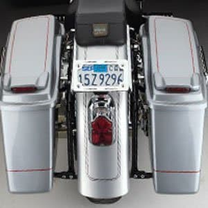 CycleVisions CV-7201 Bagger Tail Bag Mounts Black For Harley-Davidson Softail