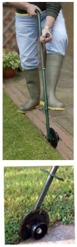 Great Ideas Long Handled Lawn Edger - Roller Cutter Tool With Wheel For Quickly Cutting Neat Grass Edging