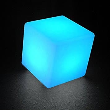 LED Light Cube Chair,Waterproof Table Lamp 16 Colors Changing Night Glow Pool Lights for Indoor & Outdoor Path Garden Party - 12inch