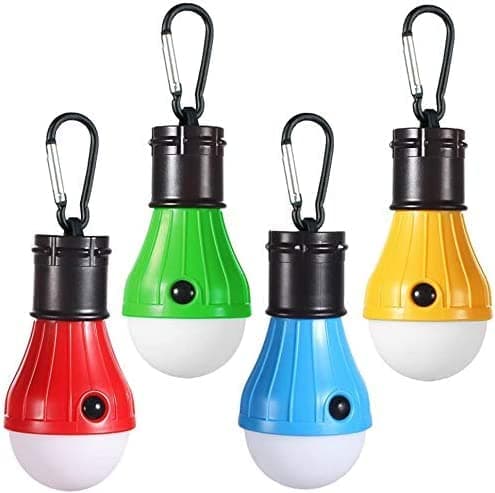 Doukey Portable Camping Lanterns [4 Pack] LED Tent Lanterns Emergency Light for Backpacking, Hiking, Hurricane Outage