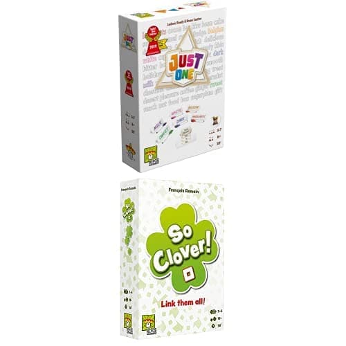 Just One and So Clover! Party Game Bundle, Includes Just One and So Clover! Board Games, Fun Cooperative Games for Family Game Night, Word Games for Kids and Adults, Made by Repos Production