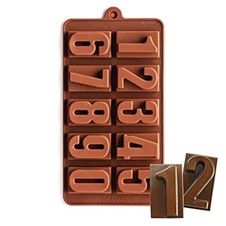 Genericc Bakers 4u 0-9 Number Silicone Baking Candy Mold Silicone Chocolate Moulds.