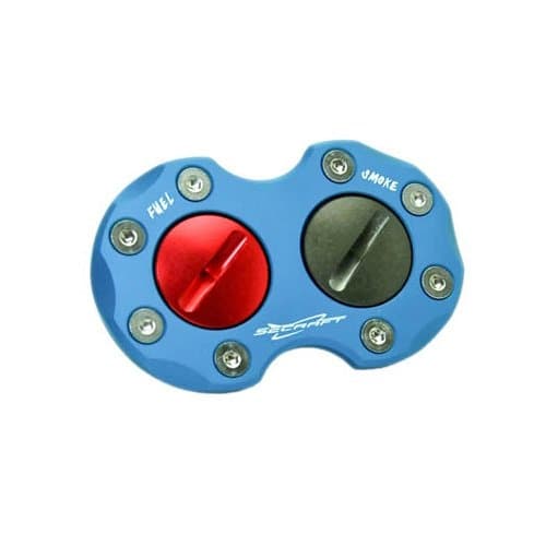 Secraft Aluminium V2 Double Fuel/Smoke Dot (Blue)