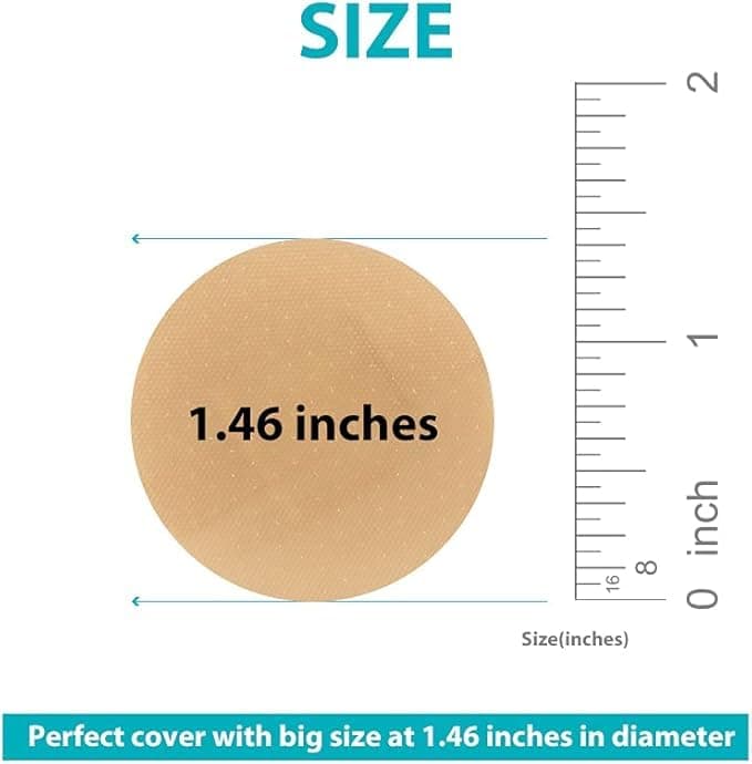 DASHU Magic Cover Band 52 Pieces (2 Packs) - Band, Hide and Cover, Patch for Men Beige, beige, 1.46"