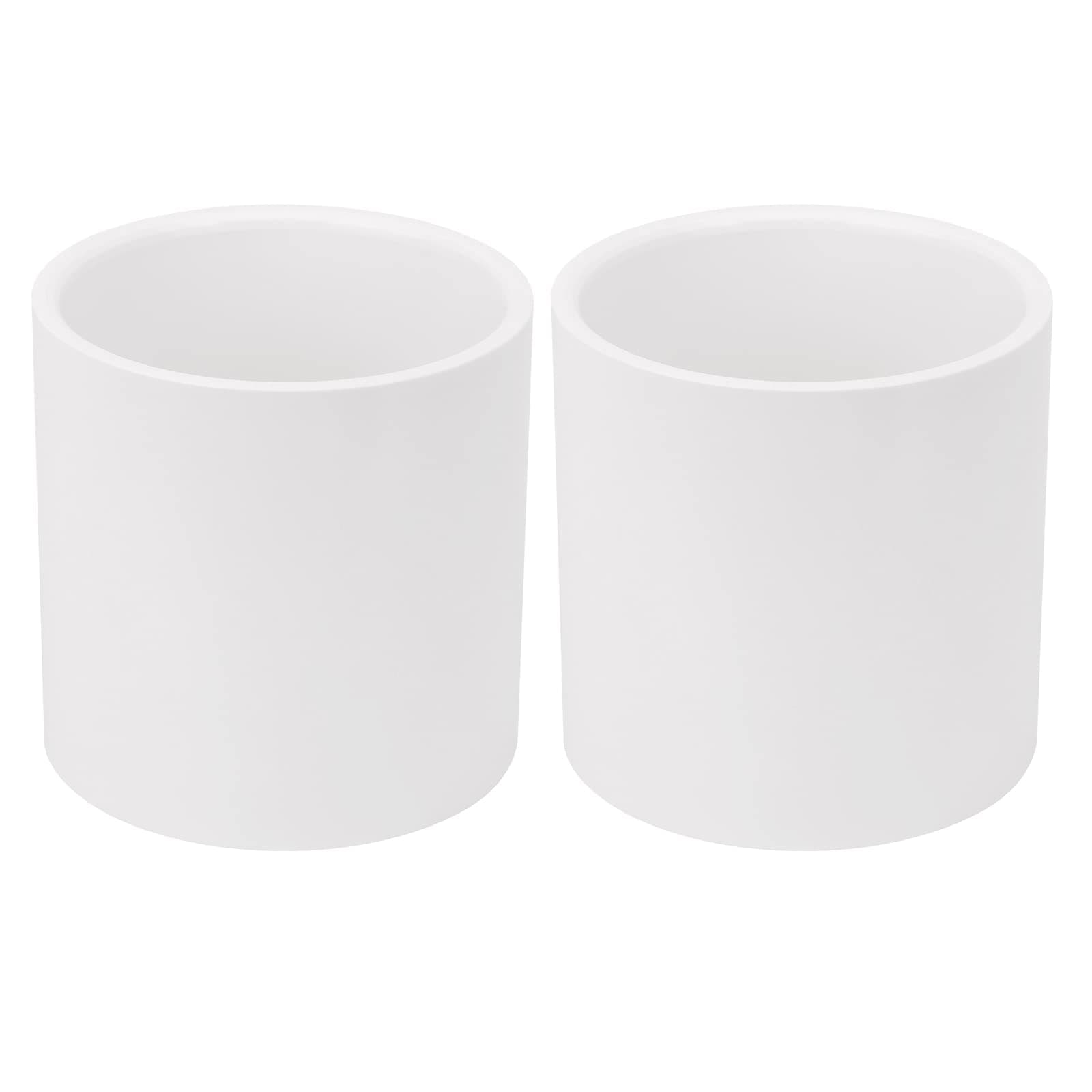 2Pack 3" PVC Pipe Coupling Adapter Pipe Fittings (Socket x Socket) Contractor Pack Schedule 40 Heavy Duty 3 Inch PVC Slip Socket Connectors for DIY PVC Shelf Garden Support Structure, White
