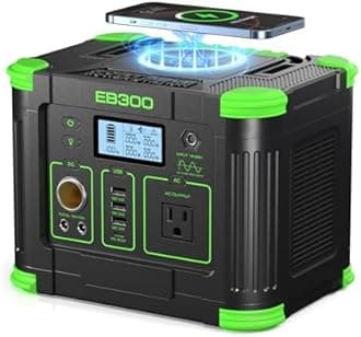 300W Portable Power Station 288Wh Solar Generator with USBC PD 60W, 110V Outlet Perfect for Camping, Outdoor Trips, Home Backup & Travel