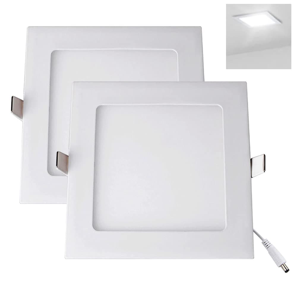 YULIN SUN® 2 x 18 W 1620 lm LED Panel Square Slim Flat Ceiling Light Recessed Spotlight LED Downlight Ceiling Light Cool White 6500 K Diameter 9 mm x 225 mm Includes Driver