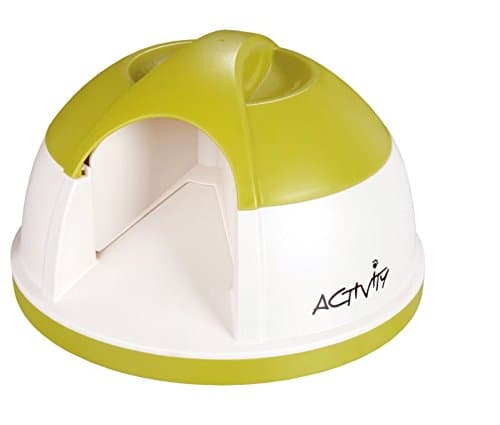 Activity Fun Timer Interactive Dog Toy - with 5 Refillable Compartments, Signal Tone, Non-Slip Base, Can be Set to Open at 2 Intervals, Suitable for Dogs & Cats