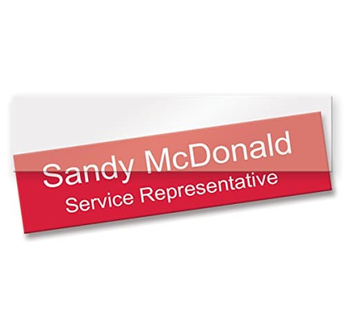 Clear Plastic Nameplate Insert - Pack of 10 (10" x 2")