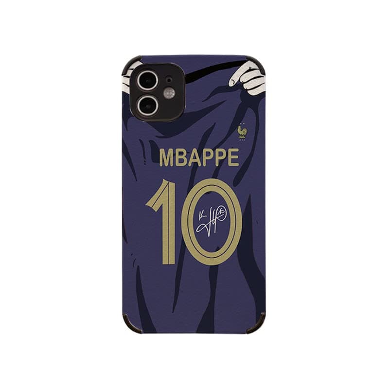 Cool Mbappe Soccer Phone Case for iPhone 14 Pro Case, Creative Jersey Shock Absorption, Soft Skin Frame Support Black Phone Case for Teen Girls and Boys, Women and Men(b,14pro)