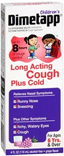 Dimetapp Children's Long Acting Cough Plus Cold Fruit Punch 4 oz (Pack of 10)